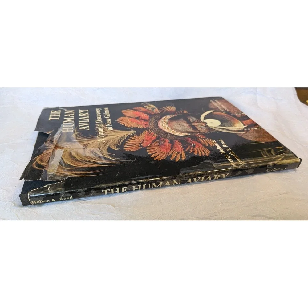 Human Aviary Hardcover 1971 Pictorial Discovery of New Guinea Holton George Vtg